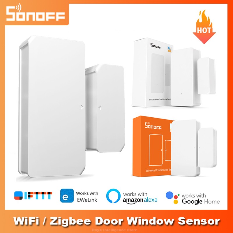 SONOFF DW2 WiFi/SNZB-04 Zigbee Window Door Sensor Open/Closed Door Detector EWeLink APP Notification Smart Home Security Alarm