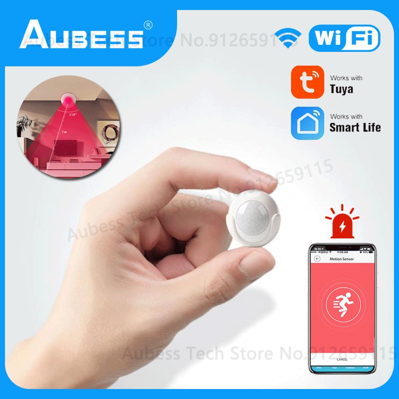 AUBESS Tuya PIR Motion Sensor WiFi Motion Detector Infrared Human Presence Sensor Smart Life APP Wireless Home Security System