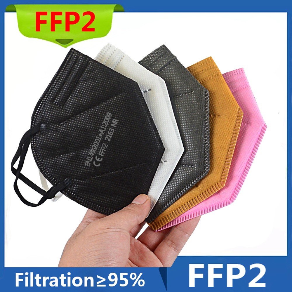 Mascarillas ffp2قابلة لإعادة الاستخدام 6 طبقة ffp2masable المعتمدة صحية واقية CE fpp2 الفم قناع الوجه ffp2 كمامة للرماد