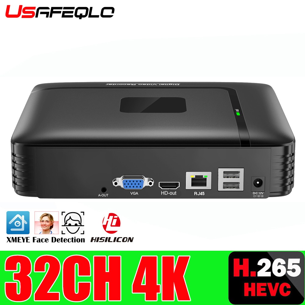 H.265 Max 4K Output CCTV NVR 10CH 16CH 4K/ 9CH 32CH 4K Security Video Recorder H.265 Motion Detection P2P CCTV NVR Face Detection