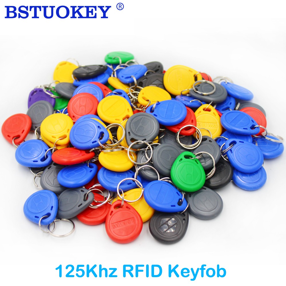 100KHZ Waterproof RFID Card Key Fob Access Control Color Smart Card Keychain 125pcs