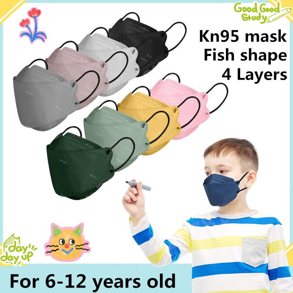 Children FFP2 Morandi Masks for 6-12 Years Korean Homologada Mascarillas FPP2 Niños 4 Layers Black Mask KN95 FFP2mask Kids