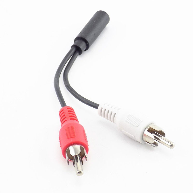 3.5mm RCA Female Connector, Stereo Jack, Y Jack to 2 RCA Male Adapter 3.5 Aux Audio Jack, Headphone Connector, Music Cable