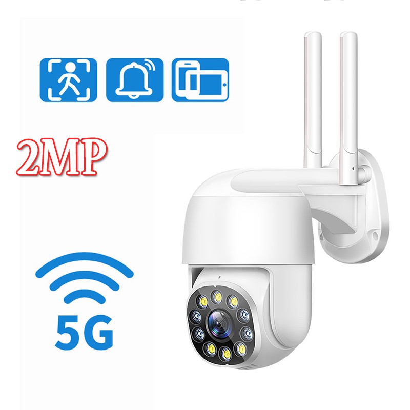 IP Camera 5G WiFi PTZ Outdoor AI Human Detection Mini Camera H.264 P2P Audio CCTV Surveillance Camera Night Vision Security Version