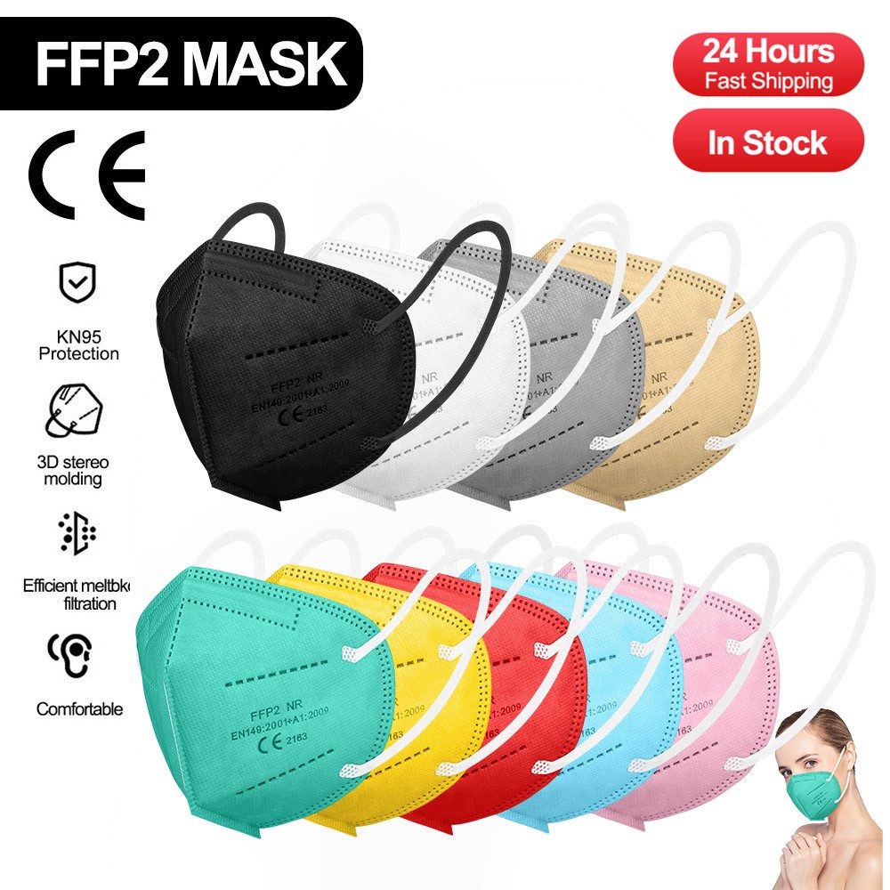 FFP2 mascarillas ffp2 homology adas adult colorful safety mask fashion KN95 masks dust respirator ffp2fan CE black FPP2 face mask