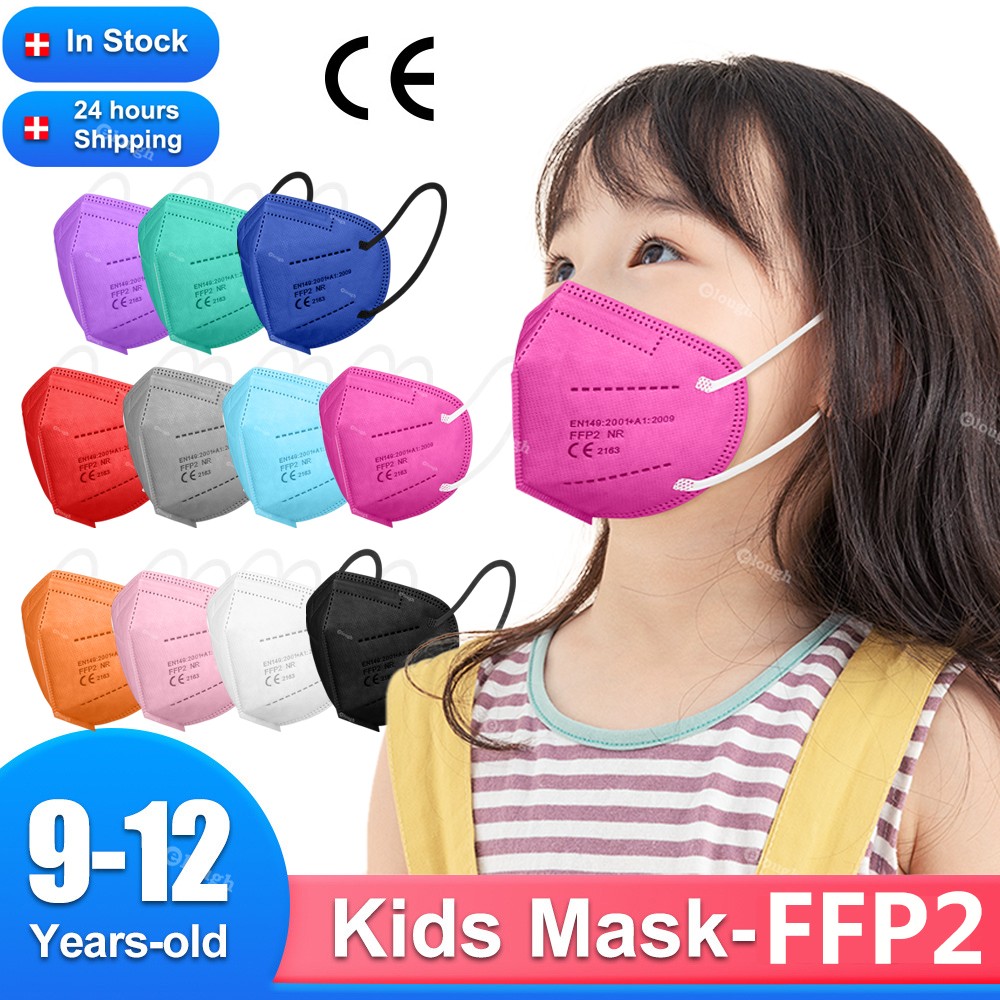 9-12 Years mascarillas fpp2 niños children FFP2 Mask Reusable Ce Approved KN95 Masks 5 Layers FFP 2 Security Protection Mask