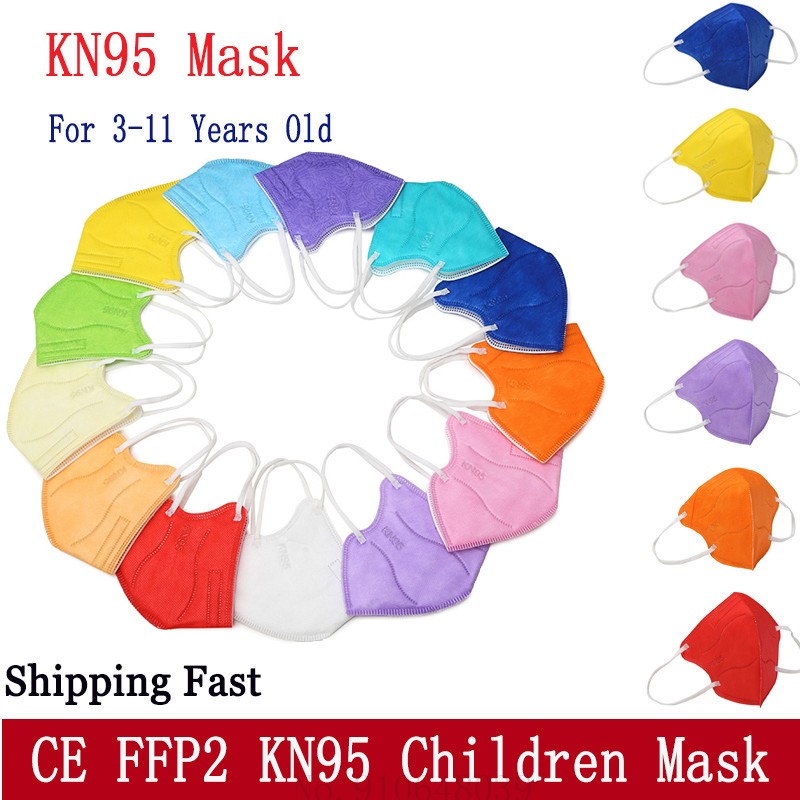 ffp2 Mask Kids Children KN95 Dustproof Mask Respirator CE Reusable Boys Girls Fit 6-14 Years Mascarillas Face Mask