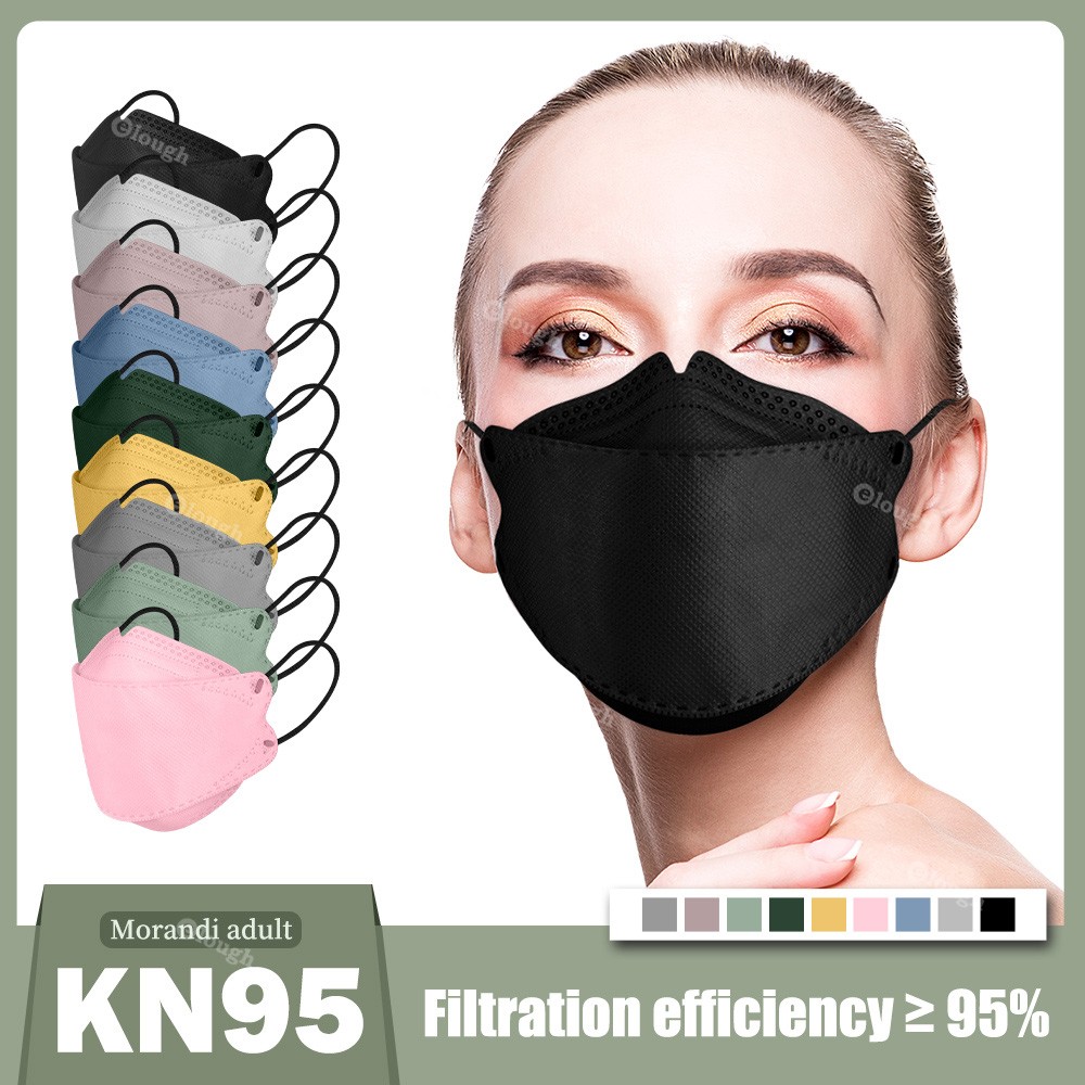 Korean Mask 10-200pcs kf94fan KN95 Mask FFP2 Mascarillas ffp2fan Mask Black Face Mask Protective Mask FPP2 Masks Masque Security Approved