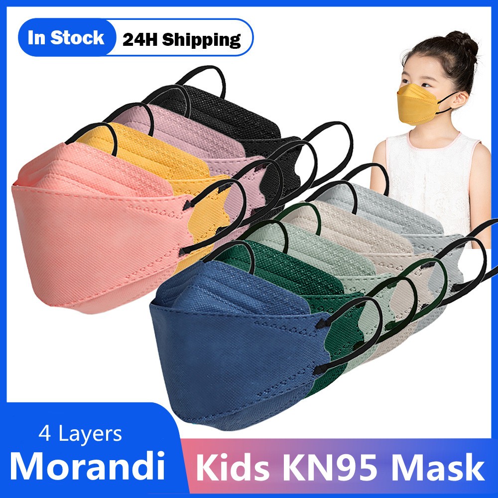 Morandi Korean KN95 Kids Masks Children FFP2 Mascarillas FPP2 Ninos Collors Protective Face Mask Fish Mask ffp2necce