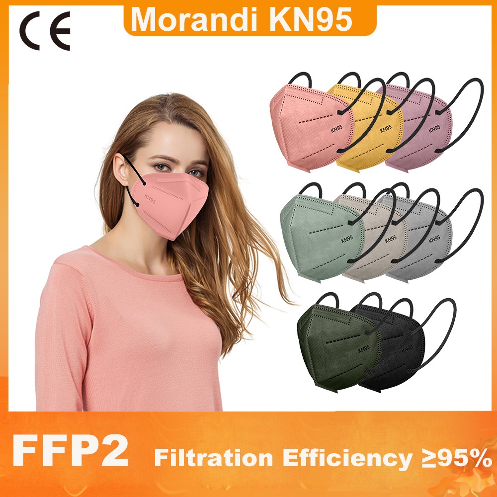 10-200pcs ffp2 masks black kn95 mascarillas fpp2 approved ffp2 multicolored morandi kn95 mask 5ply ffp2 protective mask kn95mask ffp2