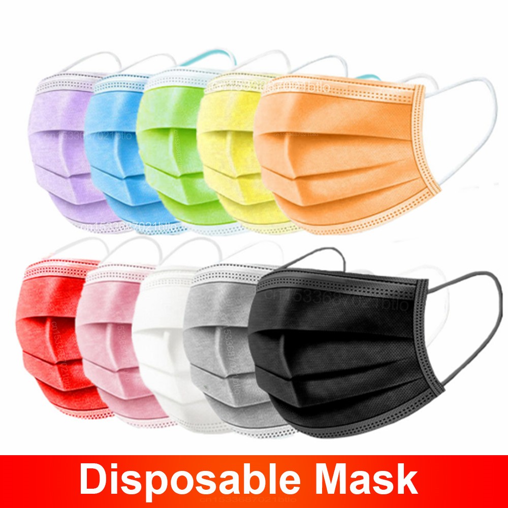 Disposable Dust Mask 3 Layer Colorful Homeopathic Masks Face Masks For Mascaras Mouth Masks For Adults