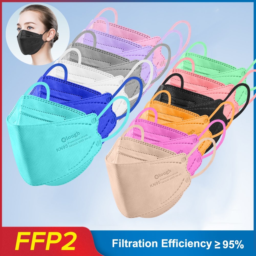 Mascarillas FPP2 Colores FFP2 Negras homology adas إسبانيا ffp2fan CE قناع مرشح الجهاز التنفسي الأسماك الكورية قناع FFP3 KN95 يغطي