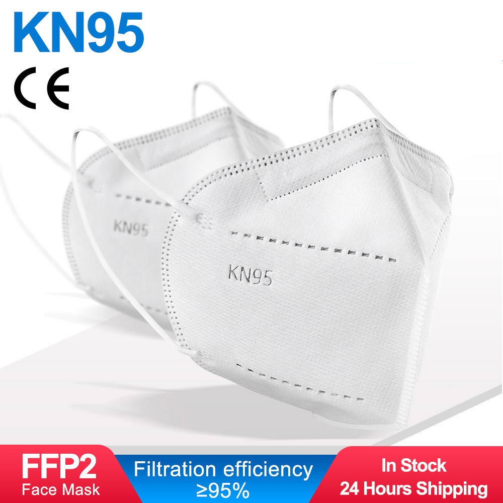 10-200pcs KN95 Mascarillas FPP2 White Adult 5 Ply Reusable Face Mask KN95 Cubrebocas Mascara KN95 Certification FFPP2 Mouth маска