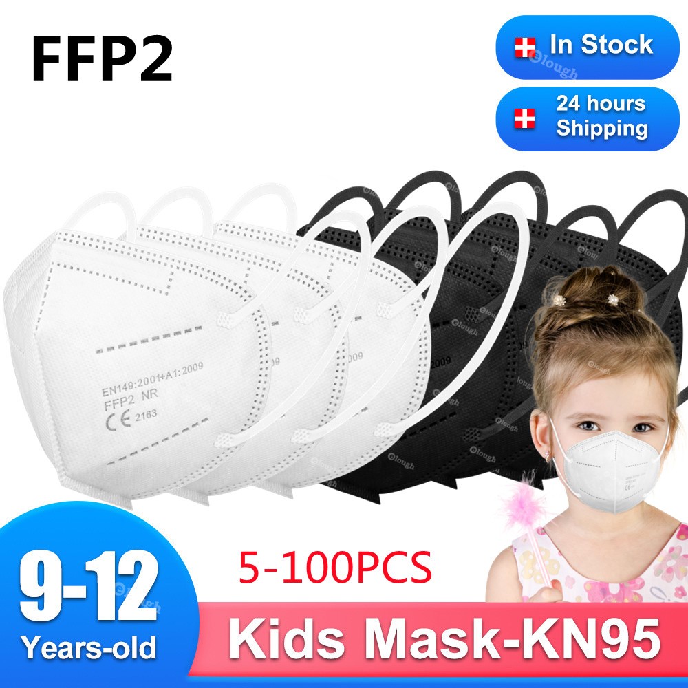 قناع KN95 Mascarillas fpp2 niños 9 a 12 años واقي تنفس CE ffp2قناع أطفال قناع الوجه Masken ffp 2 المعتمدة