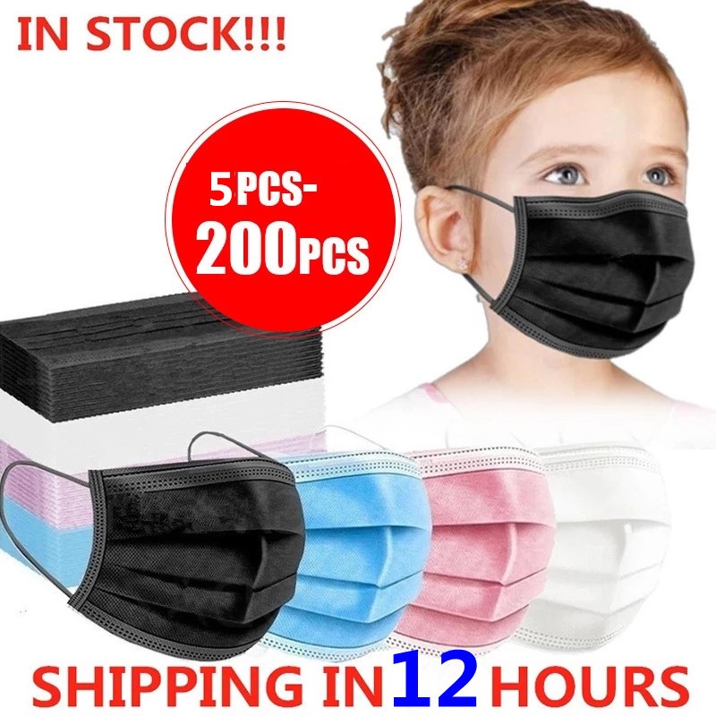 5-200pcs Disposable Mask Children Kids Masks 3 Ply Mascarillas quiurgicas Gay Ninos Child Face Mask Protective Mask