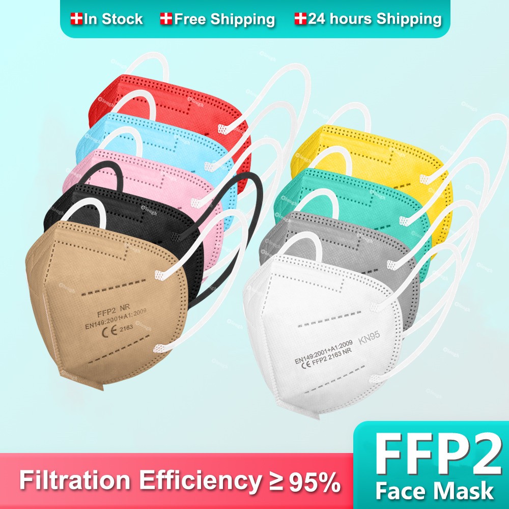 Mascherine FFP2 Mascarilla FPP2 homology ada 5 ply KN95 masks adult respirator mask FPP2 95% protective filter ffpp2 masken ffp 2