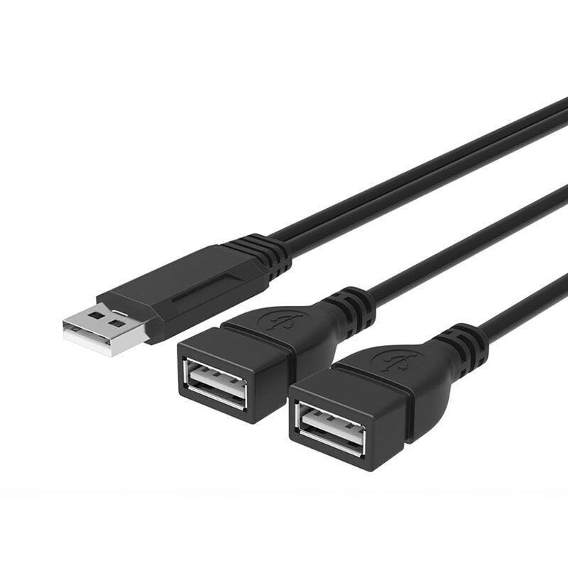 2.0 single USB female, two male data charging cable one to two charging cable 1 minute 2USB data cable 30cm