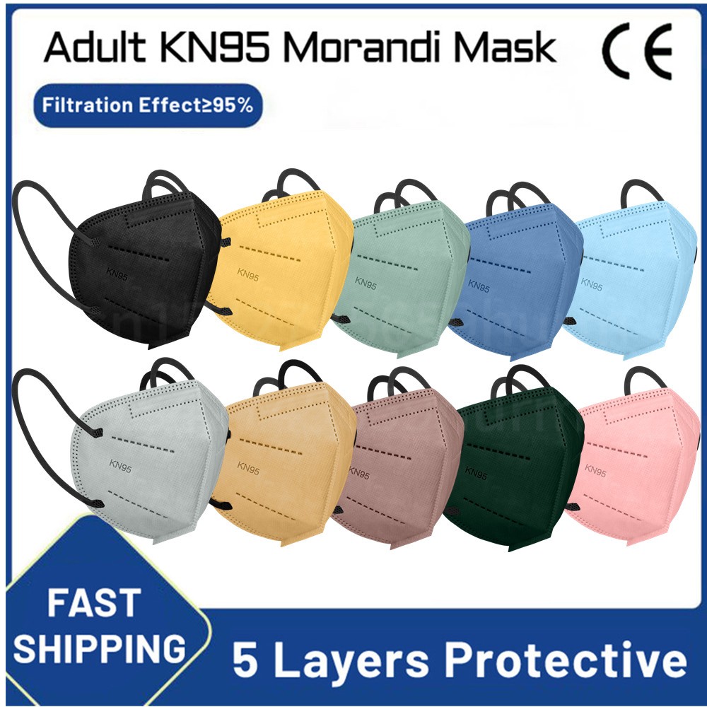 10-100pcs Morandi Color KN95 Mask 5 Layers Face Mask FFP2 Mask FFPP2 Mascarillas fpp2 Homologada Mascarillas KN95 Certificadas