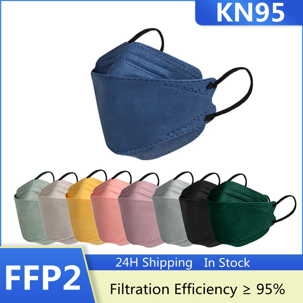 FFP2 قناع ملون KN95 قناع السمك FPP2 هومولوكادا 4 طبقات ffp2قناع أقنعة كورية للبالغين ffp2reuse zable Morandi Masque ffp 2