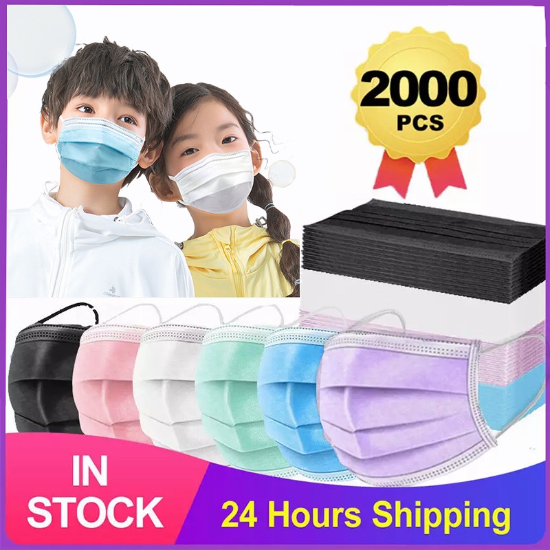 5-100pcs Baby Surgical Masks 3 Layers Anti Dust Disposable Face Mask Kids Colors Face Mask mascarilla infantil masque enfant jetable