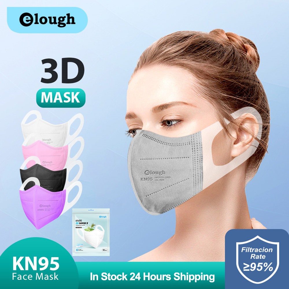 Elough FFP2 Mascarillas FPP2 Certified 3D Mask 5 Colors Mascarilla KN95 Adulto FP2 4 Layer Mask ffp2masque FFP 2 Mask