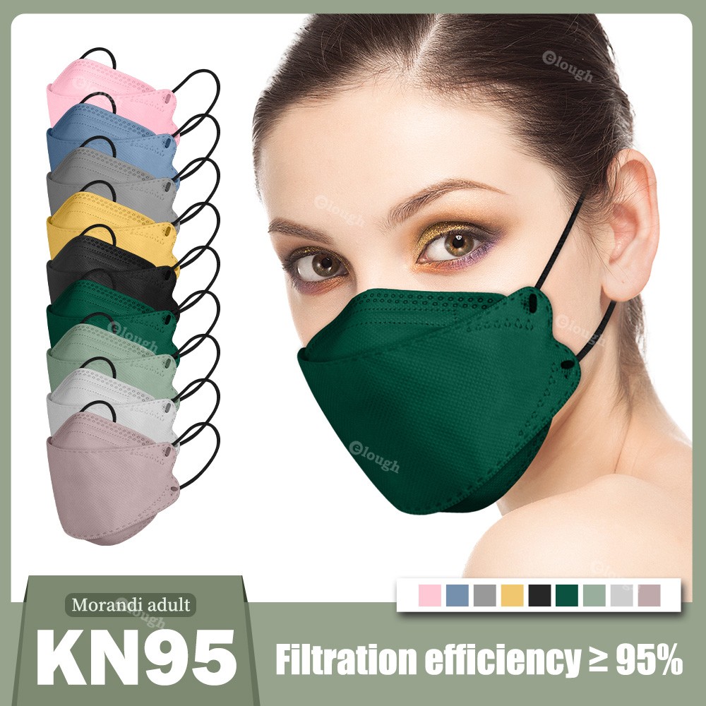 10-100 قطعة قناع السمك KN95 FFP2 Mascarillas FPP2 homology ada اقنعة للبالغين يمكن التخلص منها ffp2قناع التنفس fpp2 colores kn95 masque