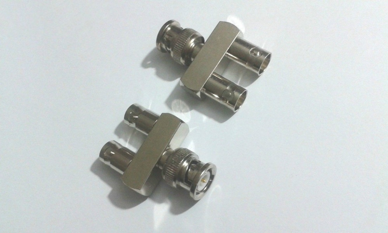 BNC Male to 2 Double BNC Female Y Grain Adapter