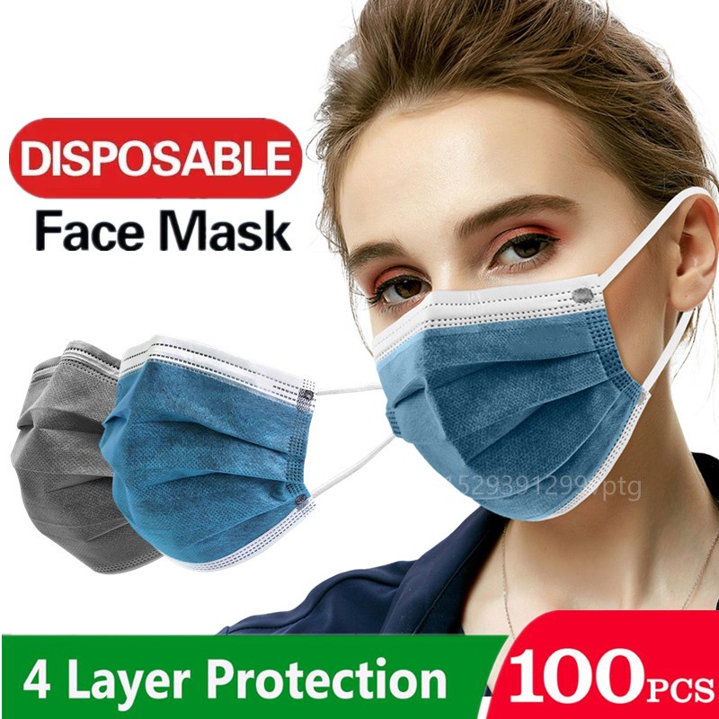 4 Layers Adult Disposable Mask Activated Carbon Mascarillas Quirquejas Homeopathic Mouth Masks Face Filter Mask Christmas