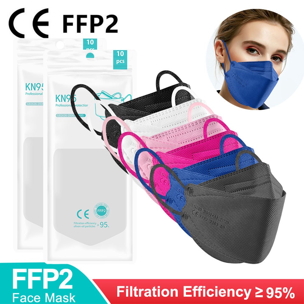 قناع الأسماك FFP2 شهادة CE Mascarillas FPP2 وافق FP2 التنفس الكبار واقية الفم قابلة لإعادة الاستخدام أقنعة الوجه KN95 ffp2mascarillas