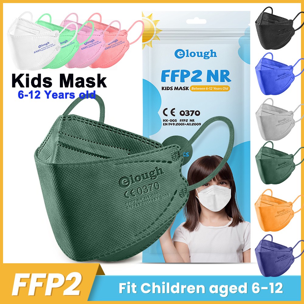 FPP2 Approved Children Mask FFP2Fan Kids Korean Fish Mask Respirator Mask FFP 2 KN95 Face Masks pff2 ffp2reuse zable FFPP2