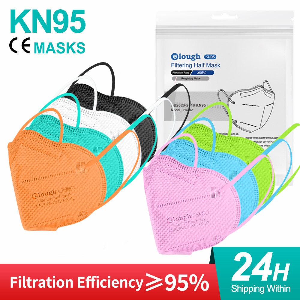 Elough ffp2 mascarillas adulto fpp2 هومولوكادا قناع للوجه يستخدم مرة واحدة kn95 ماسكارا ffp2masque شهادة KN95 قناع قابلة لإعادة الاستخدام