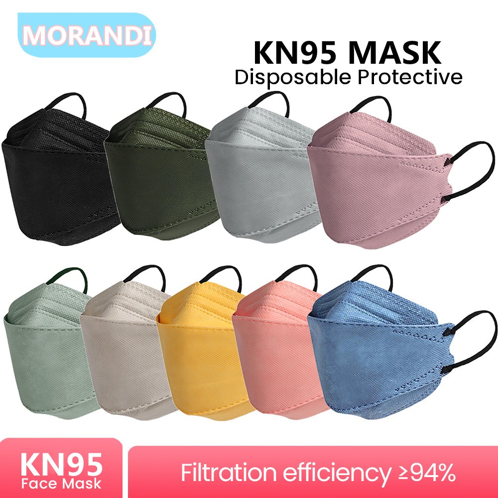 Korean Security KN95 Morandi Masks 4 Layers Protective Face Mask Mascherine FFP2 Mascarillas FPP2 Masks Masque Noir ffp2fan CE