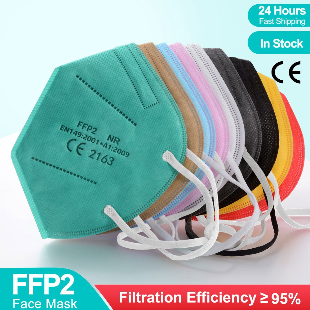 قناع ffp2 negras ffp2 متعدد الألوان ffp2 mascarillas kn95 mascarillas fpp2 قابل لإعادة الاستخدام ce قناع واقٍ الجهاز التنفسي fpp2 mascarillas