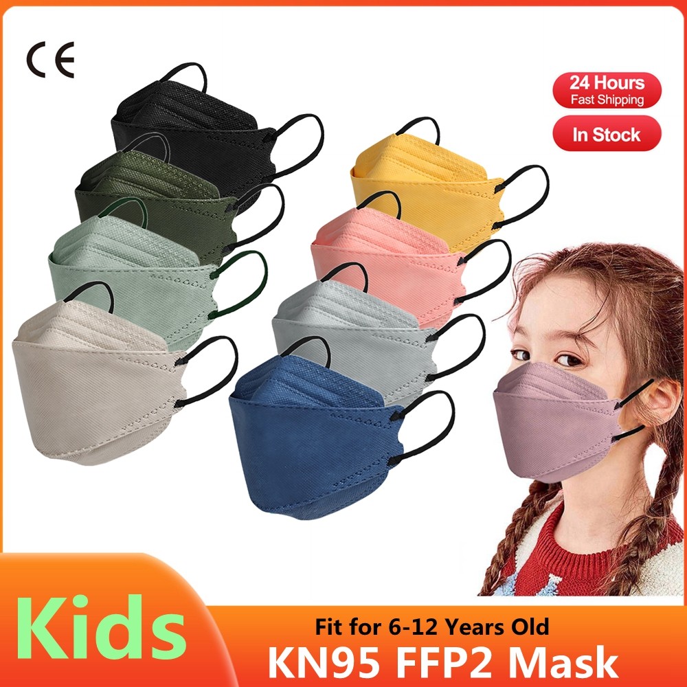 Kids Mask Suitable For 6-12 Age Kids FFP2 Mask FPP2 Masks KN95 Approved FPP2 Mascarilla Infantil Kids Face Mask 4ply ffp2maske For Kids