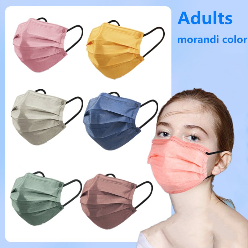 Disposable Face Mask Adult Morandi Mascarillas quiurgicas Gay Meltblown Breathable Skin Friendly Mascarillas