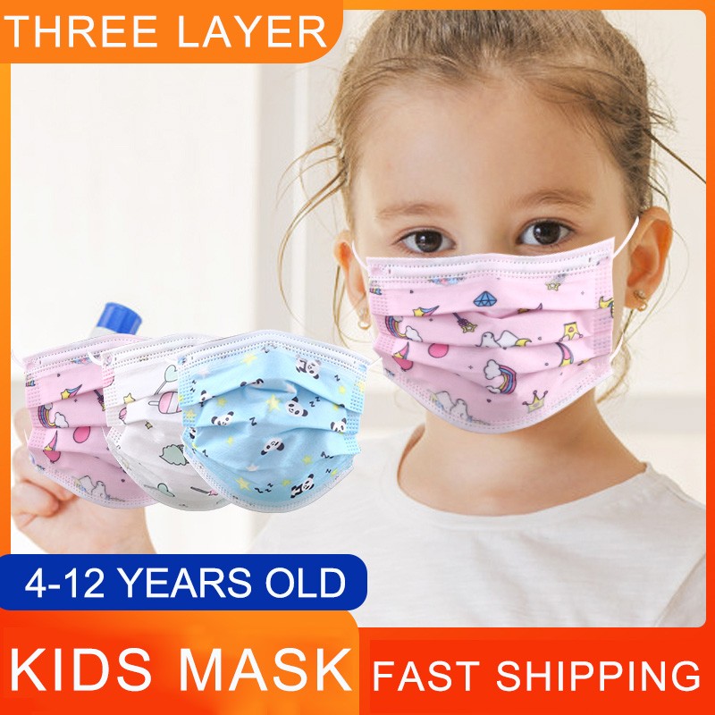 Kids Cartoon Disposable Face Mask Kids Mouth Mask 3 Ply Kids Eye Mask