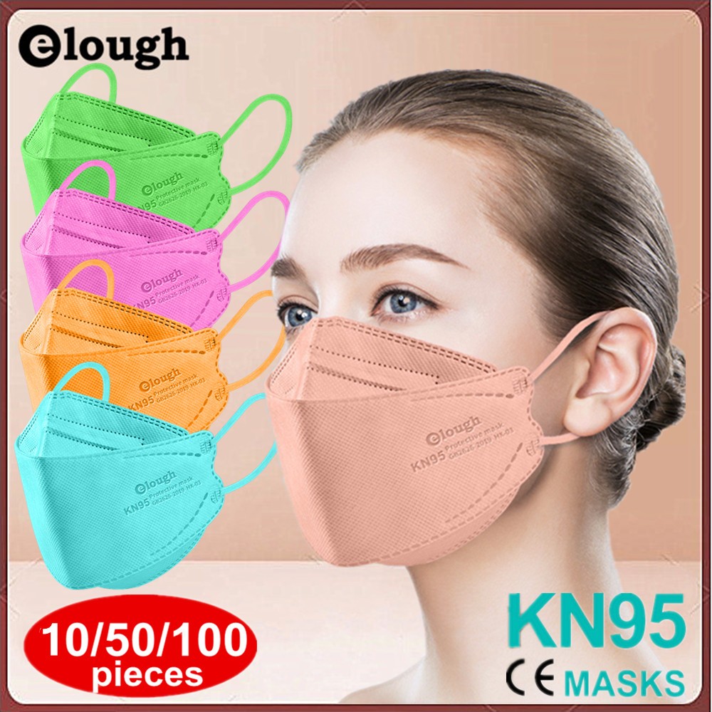 Elough Mascarillas ffp2 Faciales homology adas fpp2 Certified Cubrebocas KN95 FFP2 Mask Masque Noir Mask Reusable Protective Face Mask