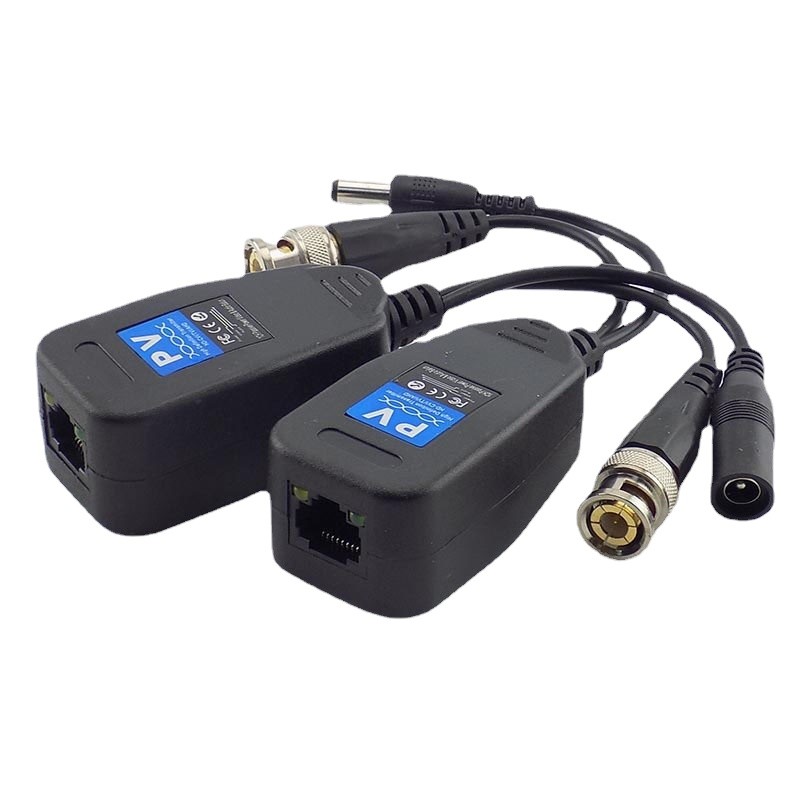 5 Pair (10pcs) Passive CCTV Coax BNC Power Video Balun Transceiver Connectors to RJ45 BNC Male for CCTV Camcorder