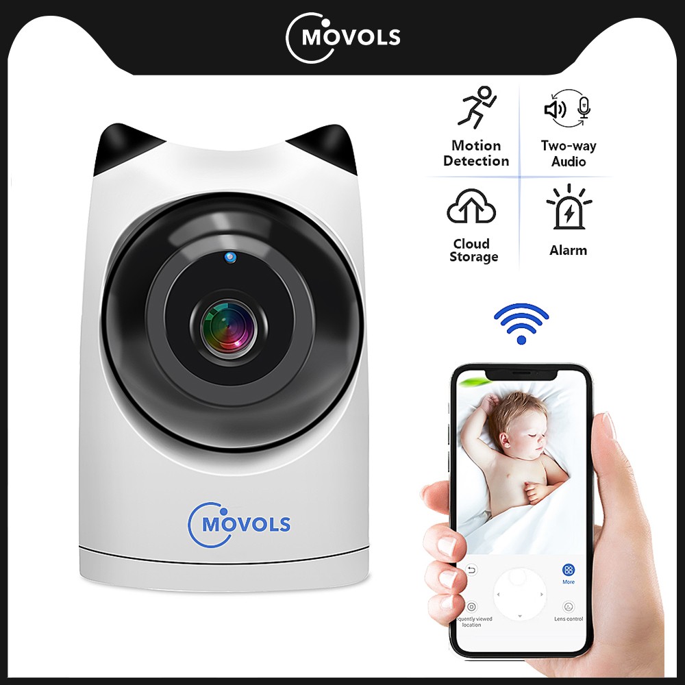 Movols Wireless Video Surveillance Camera WiFi IP 1080P Protection Security Smart Home Web 360 Ptz Indoor Baby Monitor Cameras