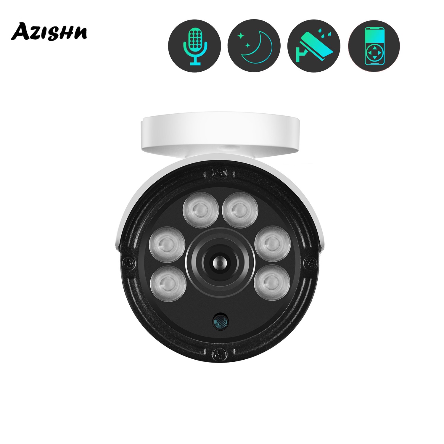 8MP 5MP POE IP Camera Mini Outdoor Waterproof Dual Light Source H.265 Video Compression Color Night Vision Smart CCTV Camera