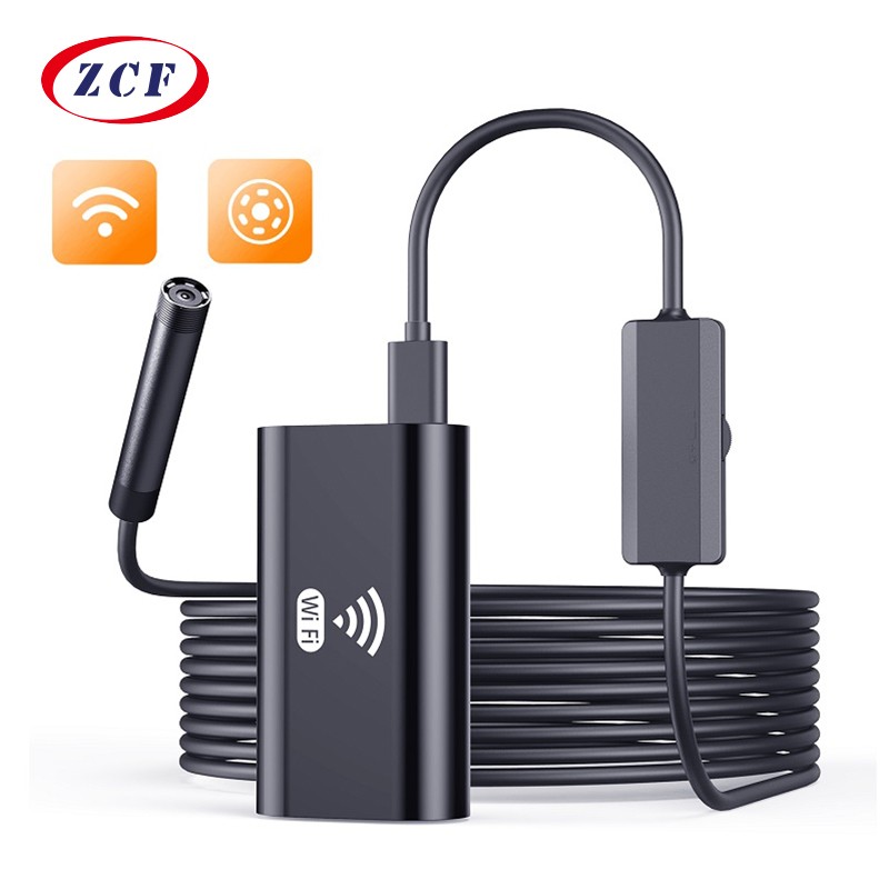 F99 Wifi Endoscope Camera HD720P 8 49mmlens USB Camera Semi-Rigid Cable Waterproof iPhone Android Wireless Car Inspection Borescope