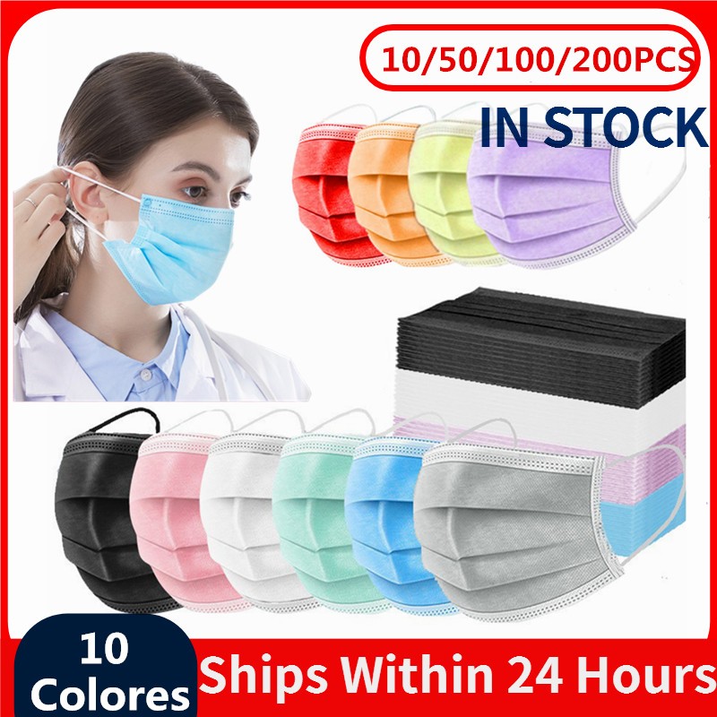 3-layer protective face mask with anti-dust filter for adults disposable