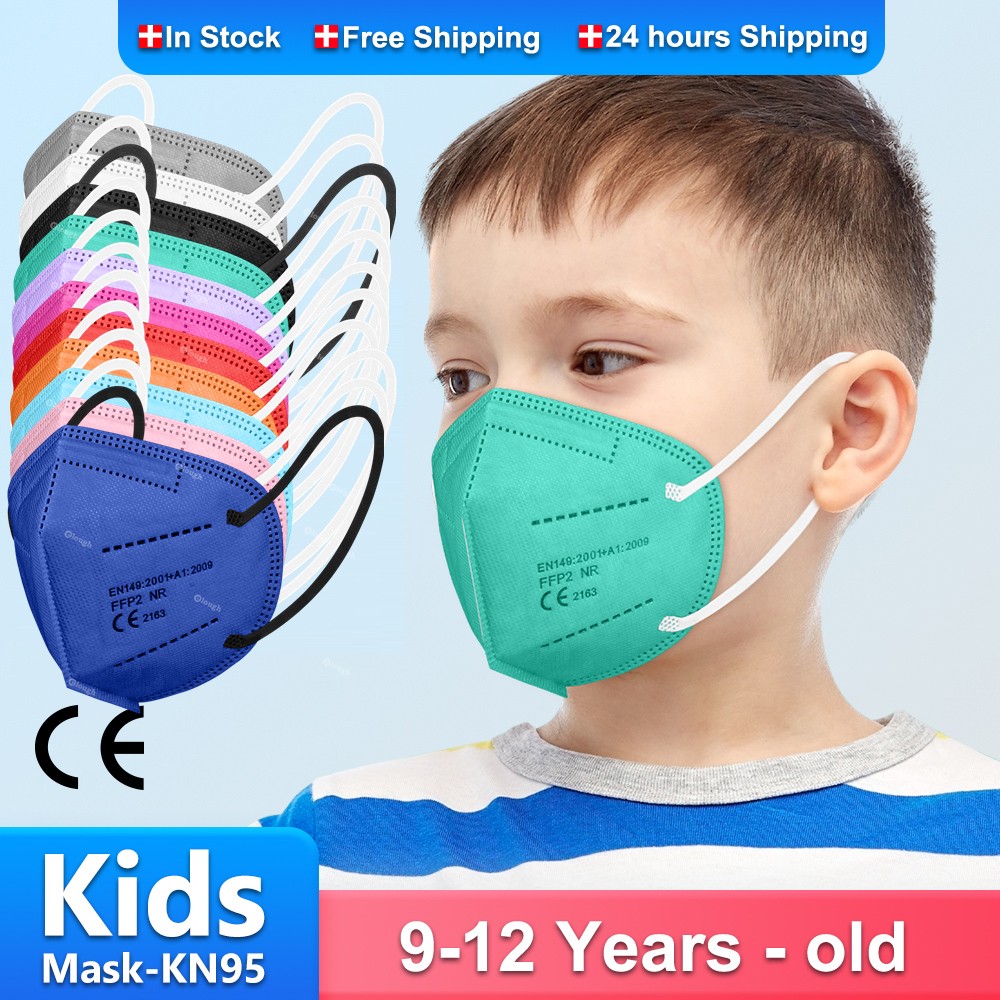 9-12 old CE ffp2 mask for kids mascarillas fpp2 niños 5 layers kids KN95 masks boys girls face mask ffp2fan Masque Enfant