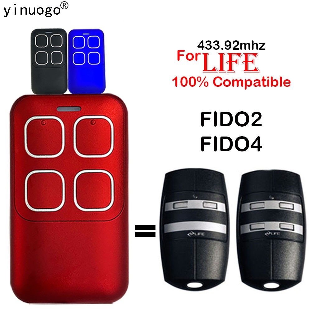 New Life FIDO2 FIDO4 Door Remote Control Replacement Life Garage Gate Remote Control 433mhz