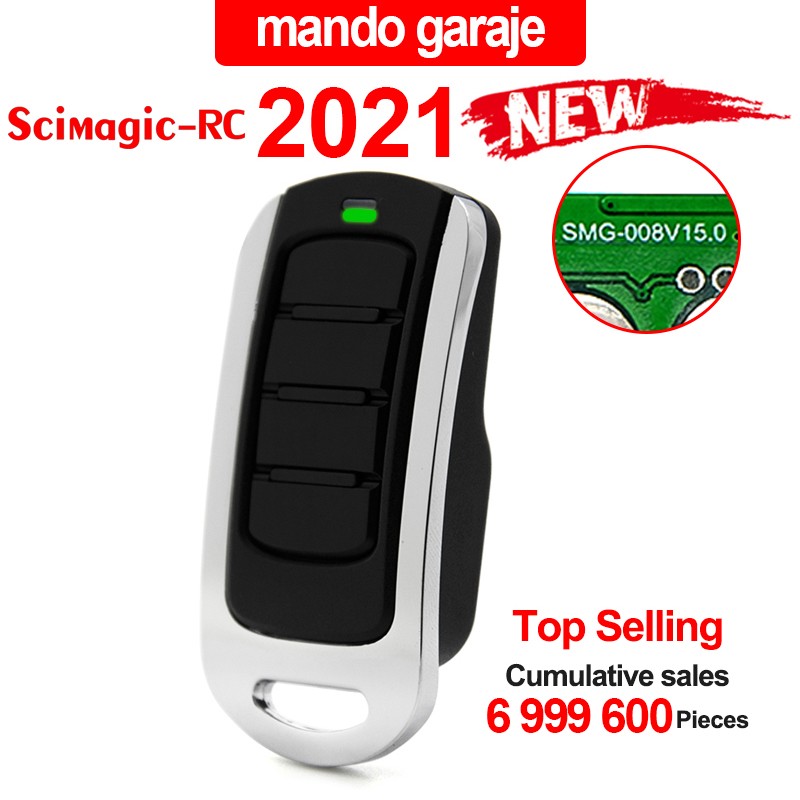 Garage Door Remote Control 433mhz Command Garage 868MHz Replication Garage Door Opener Rolling Code Transmitter Controller Latest Version Scimagic-RC SMG-008V15.0 Universal Remote Control 280MHz-868MHz