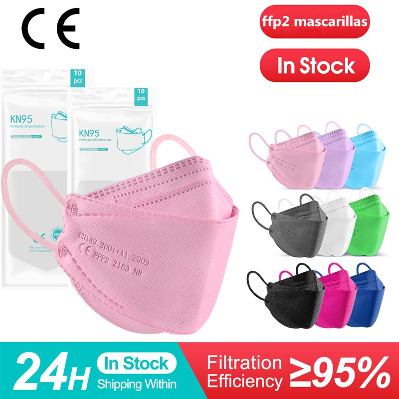 New FFP2 fish type mask KN95 mask ffp2 mascarillas korean face mask adult protection mask FPP3 mask ffp2 mascarillas homology adas