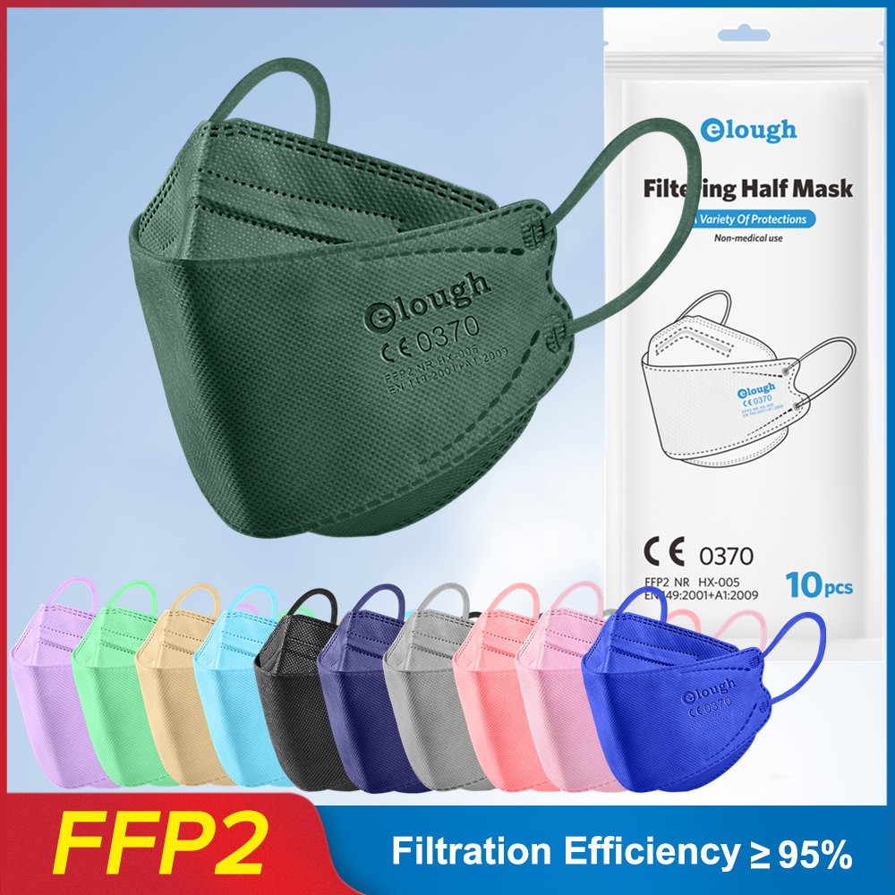 CE FFP2 قناع KN95 قناع الكبار FFP2 Mascarillas 4 طبقات fpp2 homology ada colores التنفس سلامة واقية FPP2 قناع