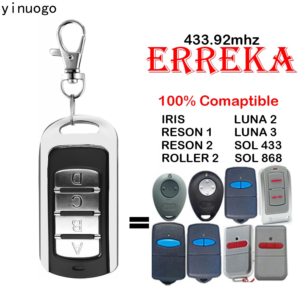 ERREKA Iris Sol 433 868 luna 2 3 rayson 1 2 garage door remote control 433mhz 868mhz ERREKA remote control garage door opener