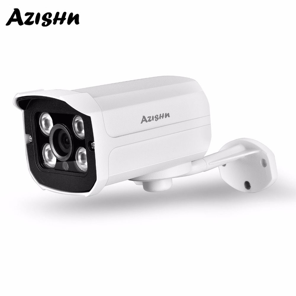 AZISHN Security POE IP Camera 5MP HD Bullet Outdoor Indoor CCTV Waterproof Video Surveillance Infrared Night Vision Network Camera