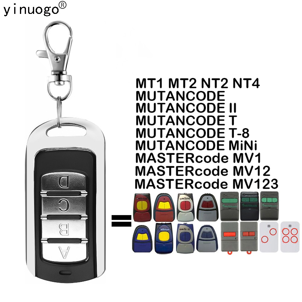 Mastercode MV1 MV12 MV123 Remote Control Garage Door Opener 433mhz MUTANCODE II T T-8 Mini Garage Wireless Command